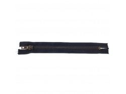Fermeture Eclair® - noir - zip métallique bronze non séparable - 18 cm - Cuir en stock