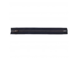 Fermeture Eclair® - noir - zip métallique bronze non séparable - 18 cm - Cuirenstock