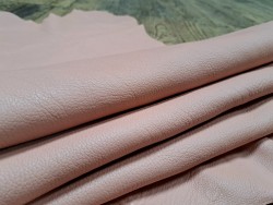 Demi-peau de cuir de vachette gainé - rose pastel - Cuirenstock