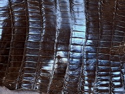 Peau de cuir de crocodile - marron vieilli - maroquinerie - bijou - Cuir en Stock