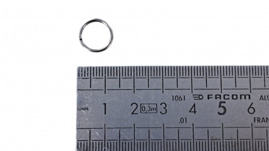 Petit anneau brisé - 10 mm - nickelé - accessoire - bijoux - cuirenstcok