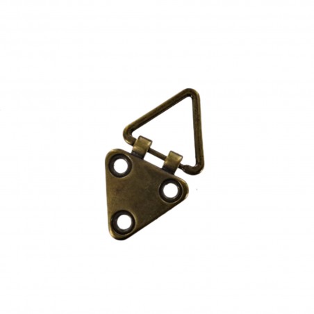 Départ de poignée triangulaire à rivets - 20 mm - bronze - maroquinerie - accessoire - cuirenstock