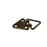 Départ de poignée triangulaire à rivets - 20 mm - bronze - maroquinerie - accessoire - Cuir en Stock