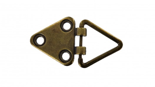 Départ de poignée triangulaire à rivets - 20 mm - bronze - maroquinerie - accessoire - Cuirenstock