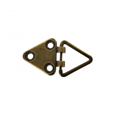 Départ de poignée triangulaire à rivets - 20 mm - bronze - maroquinerie - accessoire - Cuirenstock