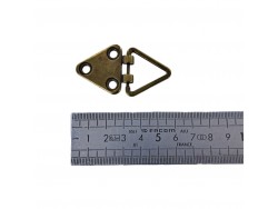 Départ de poignée triangulaire à rivets - 20 mm - bronze - maroquinerie - accessoire - cuir en stock
