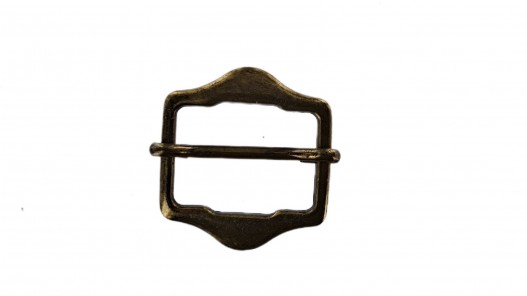 Passant carré coulissant réglable - 25 mm - bronze - maroquinerie - Cuir en stock