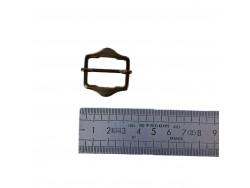 Passant carré coulissant réglable - 25 mm - bronze - maroquinerie - cuir en stock