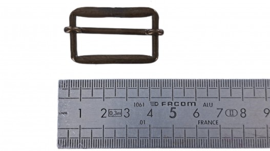 Passant rectangulaire coulissant réglable - 30 mm - bronze - maroquinerie - cuir en stock