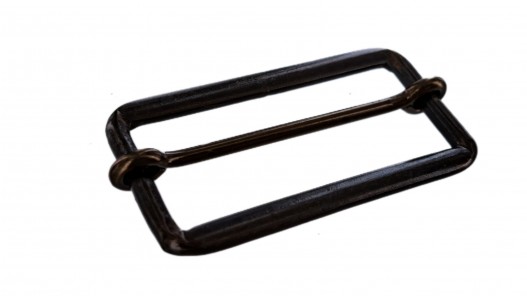 Passant rectangulaire coulissant réglable - 50 mm - bronze - maroquinerie - Cuir en Stock