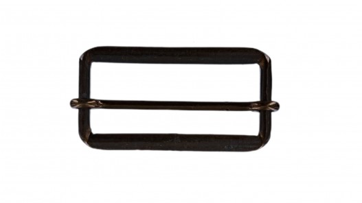 Passant rectangulaire coulissant réglable - 50 mm - bronze - maroquinerie - Cuir en stock