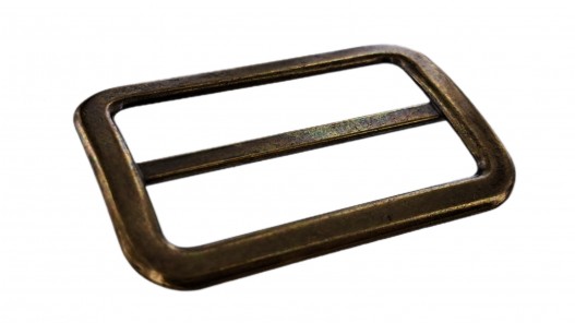 Grand passant rectangulaire coulissant réglable plat - 50 mm - bronze - maroquinerie - cuirenstock