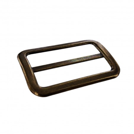 Grand passant rectangulaire coulissant réglable plat - 50 mm - bronze - maroquinerie - cuirenstock