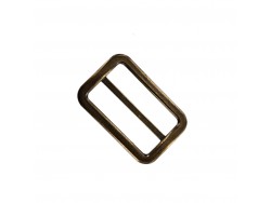 Grand passant rectangulaire coulissant réglable plat - 50 mm - bronze - maroquinerie - cuir en stock