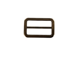 Grand passant rectangulaire coulissant réglable plat - 50 mm - bronze - maroquinerie - Cuir en stock