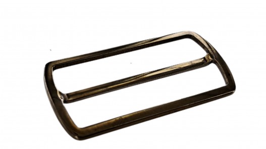 Grand passant rectangulaire coulissant réglable - 50 mm - bronze brillant - maroquinerie - cuirenstock
