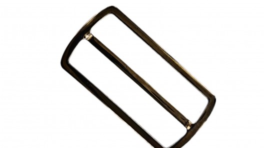 Grand passant rectangulaire coulissant réglable - 50 mm - bronze brillant - maroquinerie - Cuirenstock
