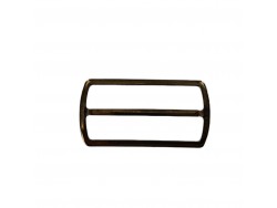 Grand passant rectangulaire coulissant réglable - 50 mm - bronze brillant - maroquinerie - Cuir en stock