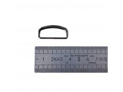 Passant demi-rond soudé plat - nickelé - 30 mm - accessoires - maroquinerie - Cuir en stock