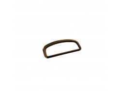 Passant demi-rond soudé plat - bronze - 30 mm - accessoires - maroquinerie - Cuirenstock