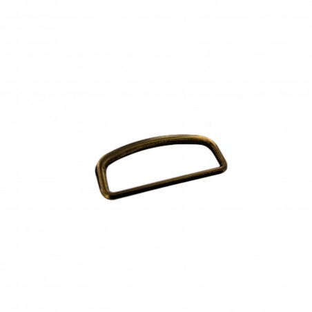 Passant demi-rond soudé plat - bronze - 30 mm - accessoires - maroquinerie - Cuirenstock