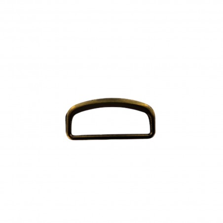 Passant demi-rond soudé plat - bronze - 30 mm - accessoires - maroquinerie - Cuir en Stock