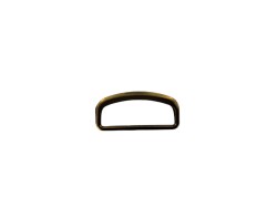 Passant demi-rond soudé plat - bronze - 30 mm - accessoires - maroquinerie - Cuir en Stock