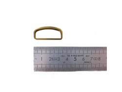 Passant demi-rond soudé plat - bronze - 30 mm - accessoires - maroquinerie - cuir en stock