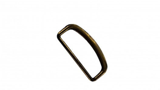 Passant demi-rond soudé plat - bronze - 30 mm - accessoires - maroquinerie - Cuirenstock