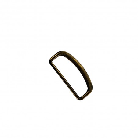 Passant demi-rond soudé plat - bronze - 30 mm - accessoires - maroquinerie - Cuirenstock