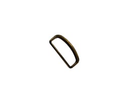 Passant demi-rond soudé plat - bronze - 30 mm - accessoires - maroquinerie - Cuirenstock