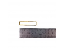 Grand passant ceinture - rectangulaire - laiton - 50 mm - ceinture - maroquinerie - cuir en stock