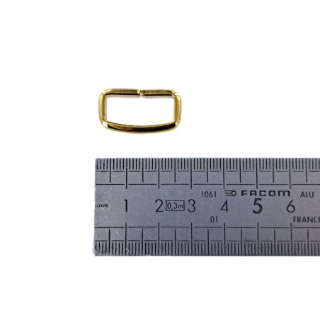 Petit passant de ceinture rectangulaire - Laiton - 20 mm - cuir en stock