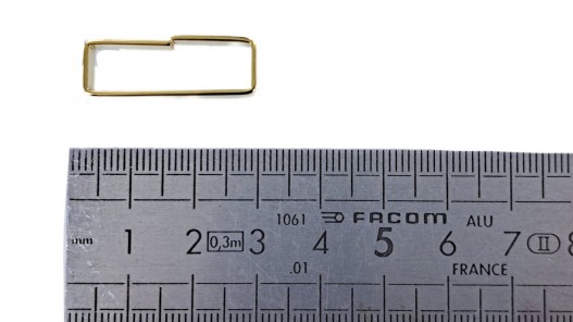 passant ceinture - rectangulaire - laiton - 25 mm - ceinture - maroquinerie - Cuirenstock