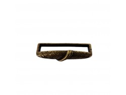 Grand passant ceinture moulé tissé - rectangulaire - bronze- 50 mm - ceinture - maroquinerie - Cuir en Stock