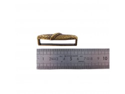 Grand passant ceinture moulé tissé - rectangulaire - bronze- 50 mm - ceinture - maroquinerie - Cuirenstock