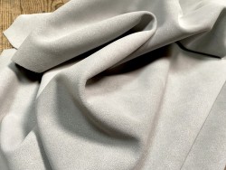 Peau de veau velours pailleté - Blanc mastic - Maroquinerie - Cuir en Stock