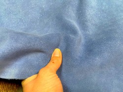 Peau de veau velours pailleté - Bleu jeans - Maroquinerie - Cuir en stock
