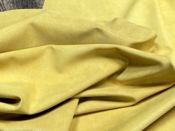 Peau de veau velours pailleté - Jaune - Maroquinerie - Cuir en Stock