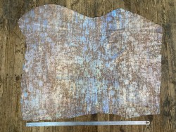 Peau de veau velours métallisé holographique - Brun - Maroquinerie - cuir en stock