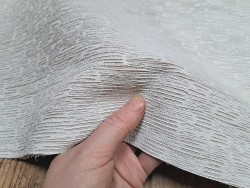 Demi peau de cuir de veau - façon écorces - blanc - maroquinerie - cuirenstock