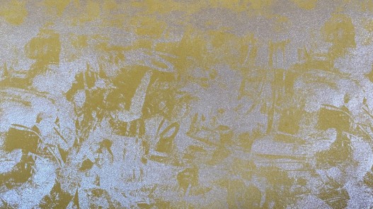 Peau de veau velours métallisé Graffiti - jaune - Maroquinerie - Cuir en stock