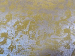 Peau de veau velours métallisé Graffiti - jaune - Maroquinerie - Cuir en stock