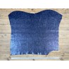 Peau de veau velours métallisé marbré - bleu marine - Maroquinerie - cuir en stock