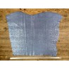 Peau de veau velours métallisé effet béton - bleu jeans - Maroquinerie - cuir en stock