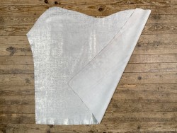 Peau de veau velours métallisé effet béton - blanc - Maroquinerie - Cuirenstock