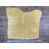 Peau de veau velours métallisé effet béton - jaune - Maroquinerie - cuir en stock