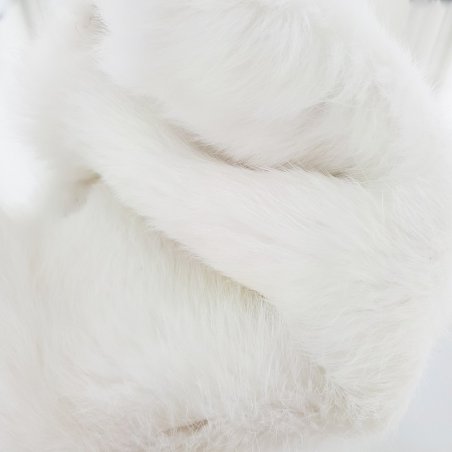 Cuir peau de lapin en poil Cuir en Stock Blanc