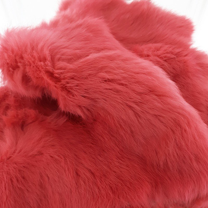 Cuir peau de lapin Cuir en Stock Corail Cuir peau de lapin Cuir en Stock Corail