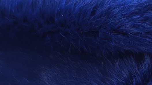Cuir peau de lapin en poil Cuir en Stock Bleu électrique